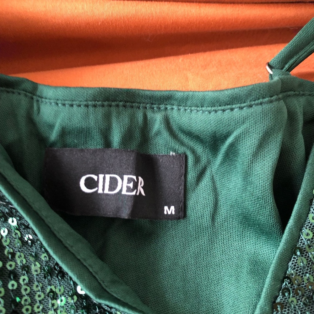 Cider Emerald Sequin Blouse